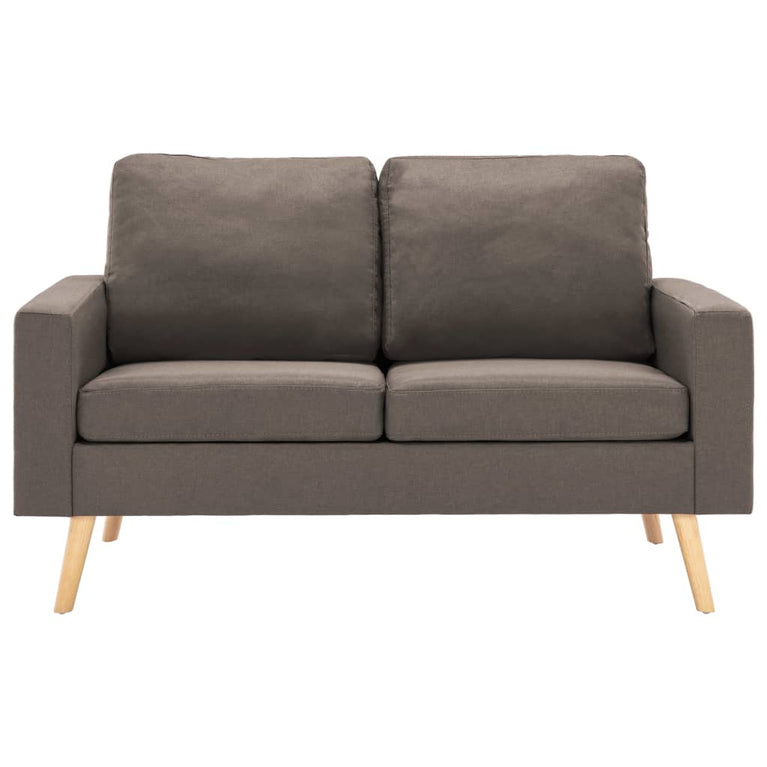 2-delig Bankstel stof taupe