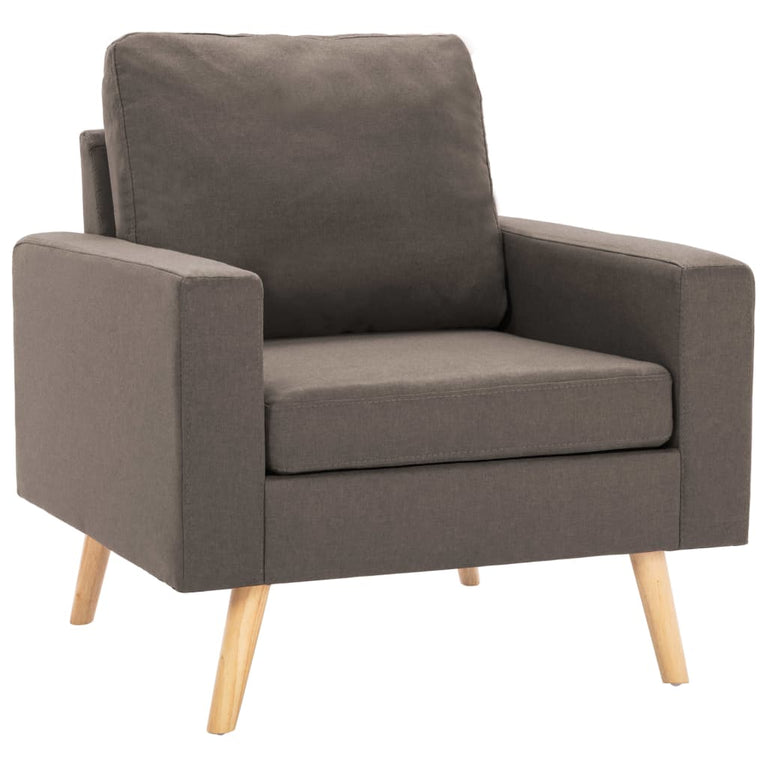 2-delig Bankstel stof taupe