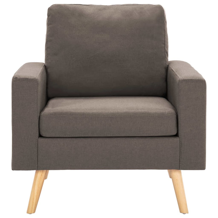 2-delig Bankstel stof taupe