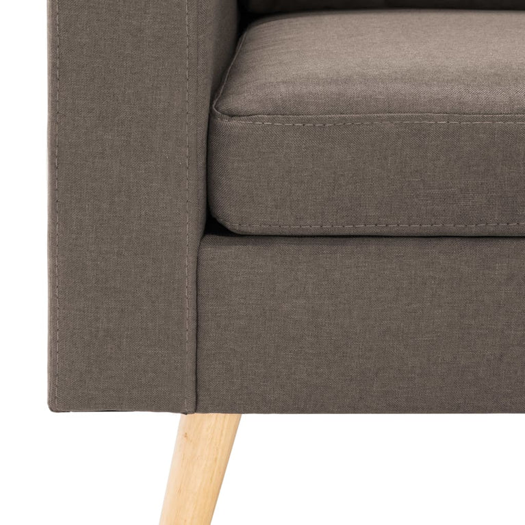 2-delig Bankstel stof taupe