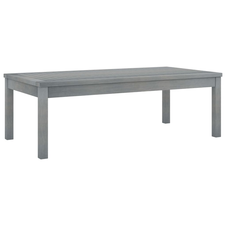 Salontafel 100x50x33 cm massief acaciahout grijs MeubelReus