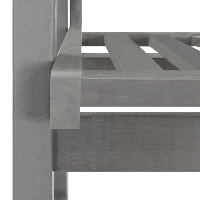 Schommelstoel massief acaciahout grijs MeubelReus