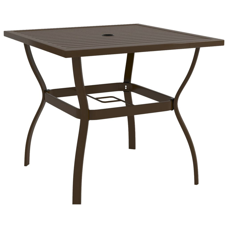 Tuintafel 81,5x81,5x72 cm staal bruin MeubelReus