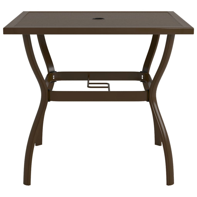Tuintafel 81,5x81,5x72 cm staal bruin MeubelReus