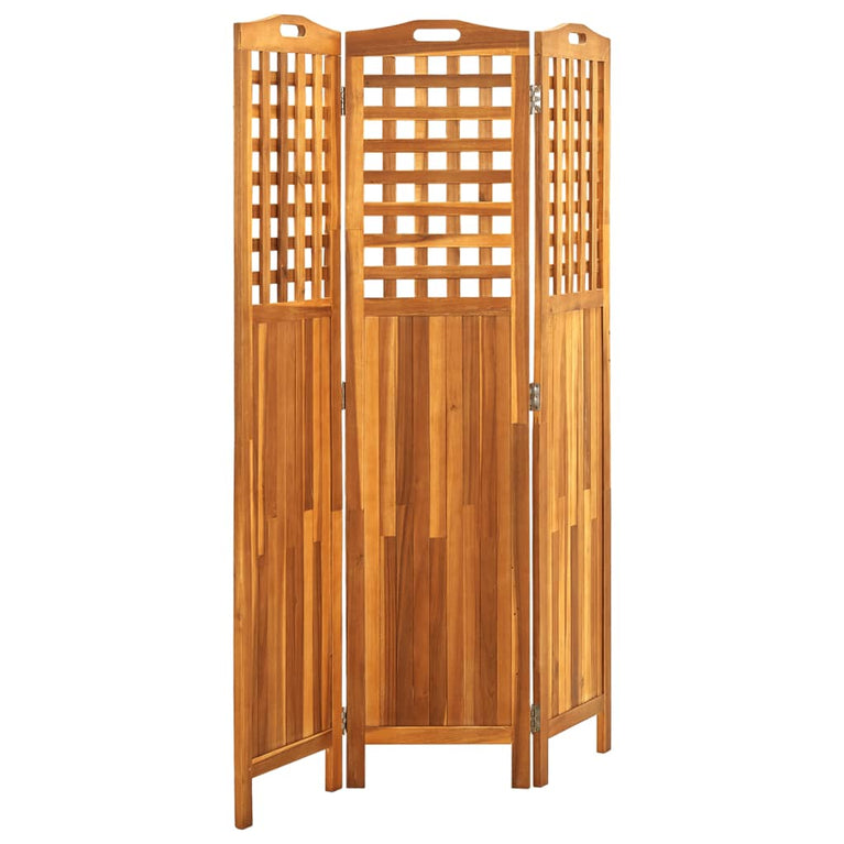 Kamerscherm met 3 panelen 121x2x170 cm massief acaciahout MeubelReus