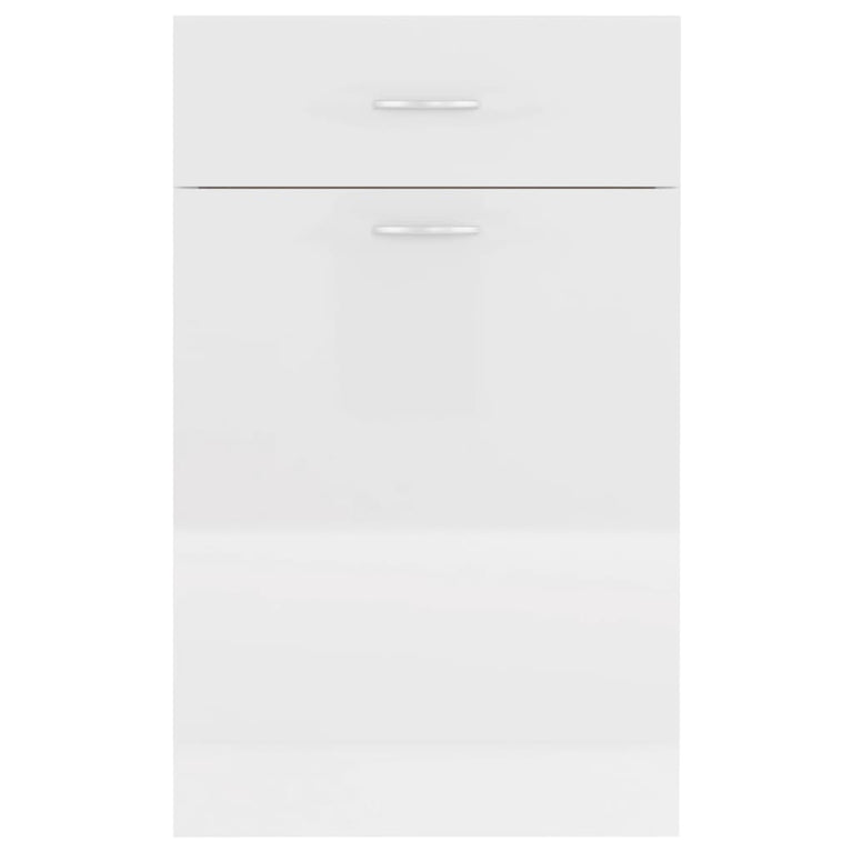 Onderkast met lade 50x46x81,5 cm bewerkt hout hoogglans wit MeubelReus