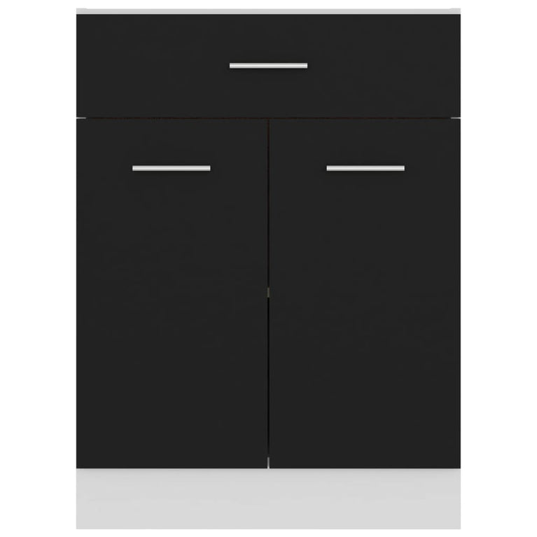 Onderkast met lade 60x46x81,5 cm bewerkt hout zwart MeubelReus