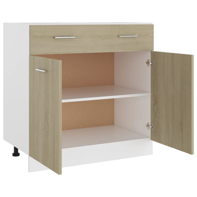 Onderkast met lade 80x46x81,5 cm spaanplaat sonoma eikenkleurig MeubelReus