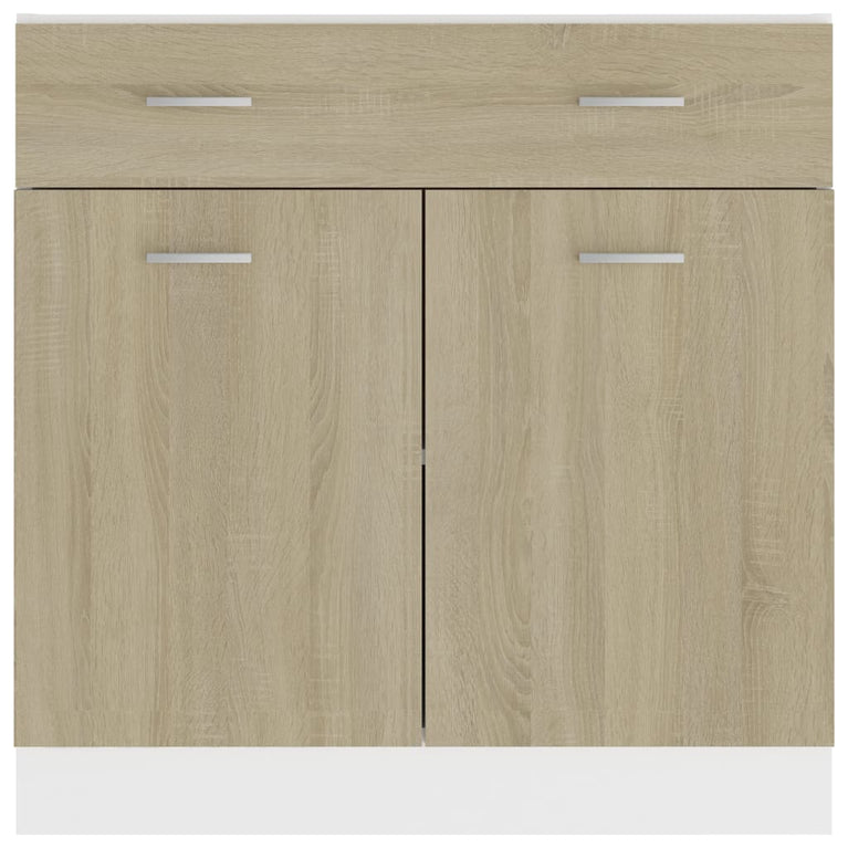 Onderkast met lade 80x46x81,5 cm spaanplaat sonoma eikenkleurig MeubelReus