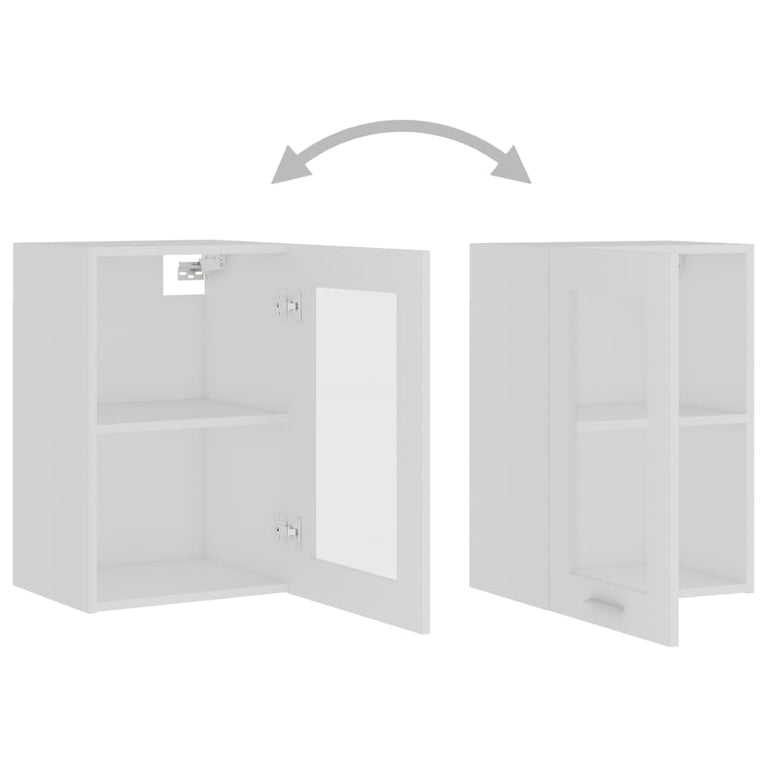 Hangkast 40x31x60 cm bewerkt hout wit MeubelReus