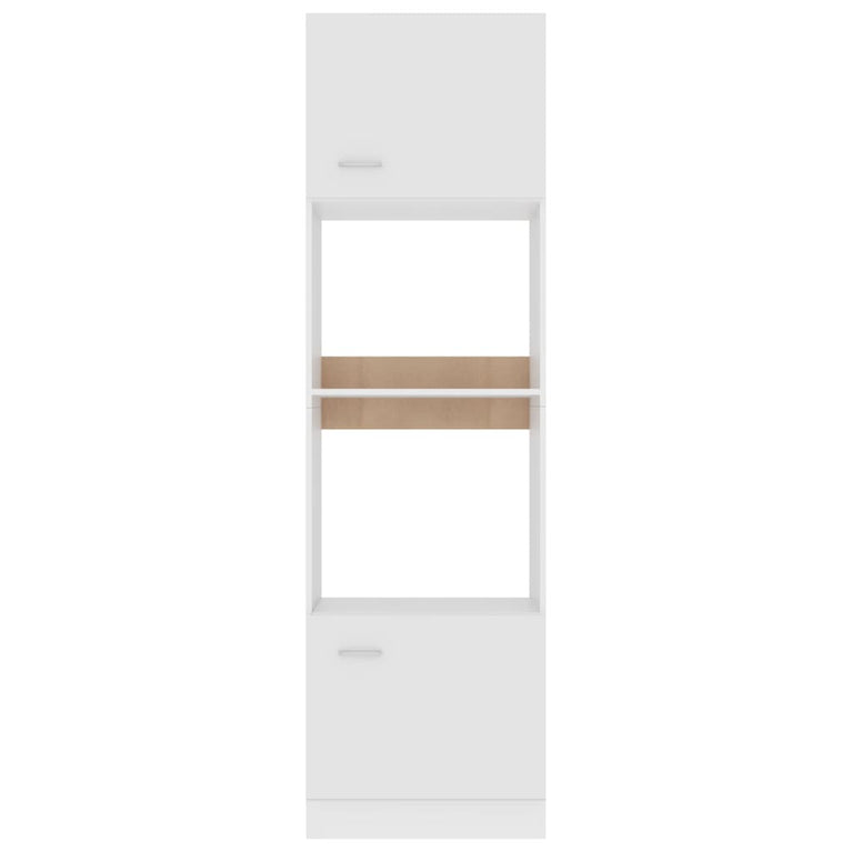 Magnetronkast 60x57x207 cm bewerkt hout wit MeubelReus