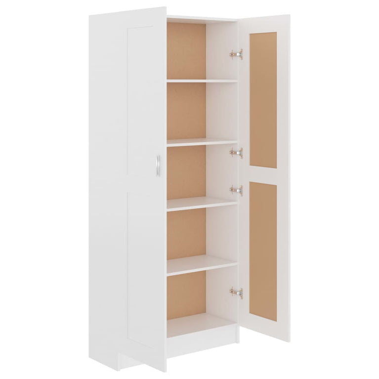 Boekenkast 82,5x30,5x185,5 cm spaanplaat wit