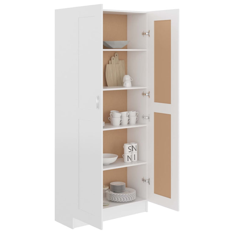 Boekenkast 82,5x30,5x185,5 cm spaanplaat wit