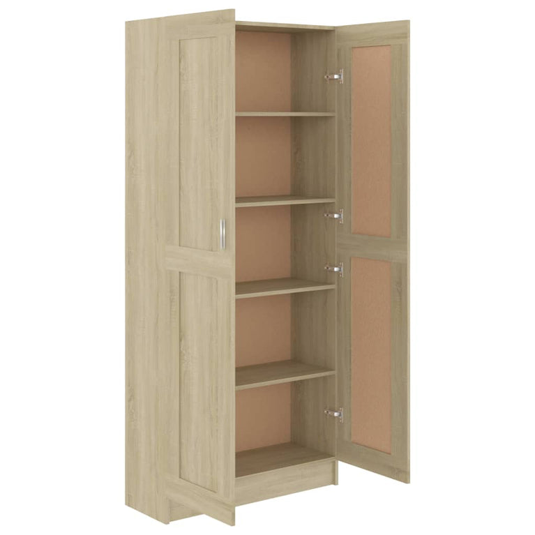 Boekenkast 82,5x30,5x185,5 cm spaanplaat sonoma eikenkleur MeubelReus