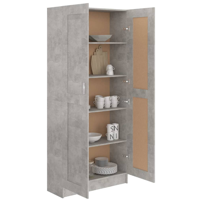 Boekenkast 82,5x30,5x185,5 cm spaanplaat betongrijs MeubelReus