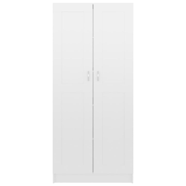 Boekenkast 82,5x30,5x185,5 cm spaanplaat hoogglans wit