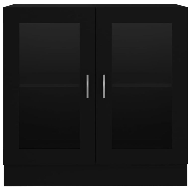 Vitrinekast 82,5x30,5x80 cm spaanplaat zwart MeubelReus