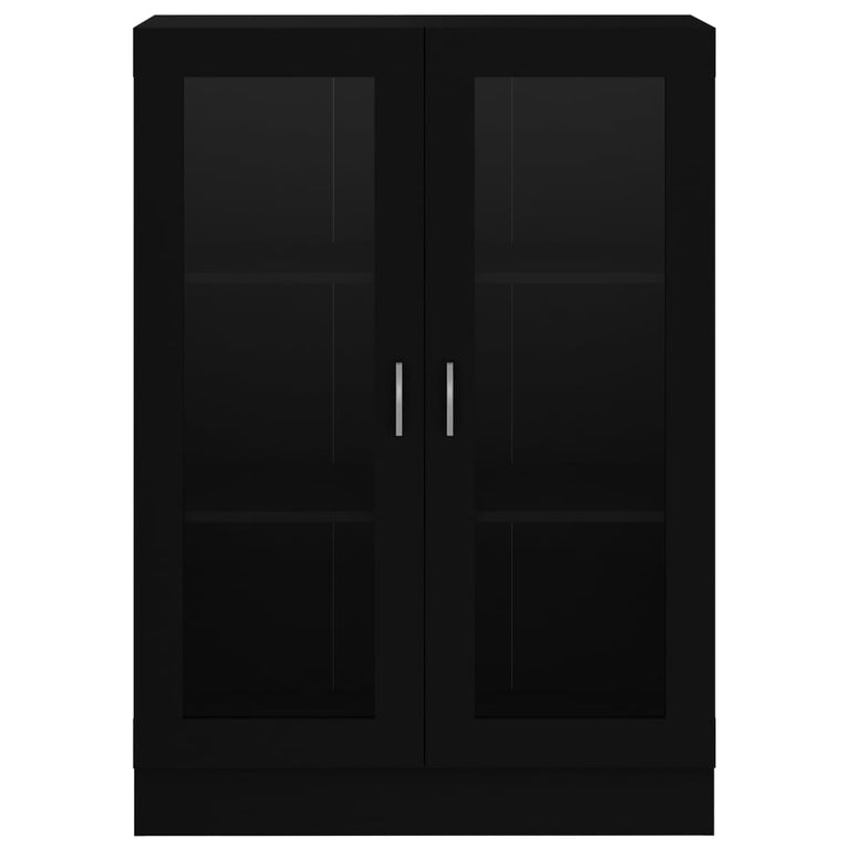 Vitrinekast 82,5x30,5x115 cm spaanplaat zwart MeubelReus
