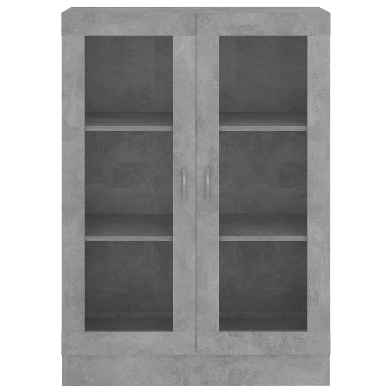 Vitrinekast 82,5x30,5x115 cm spaanplaat betongrijs MeubelReus