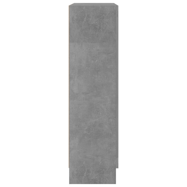 Vitrinekast 82,5x30,5x115 cm spaanplaat betongrijs MeubelReus