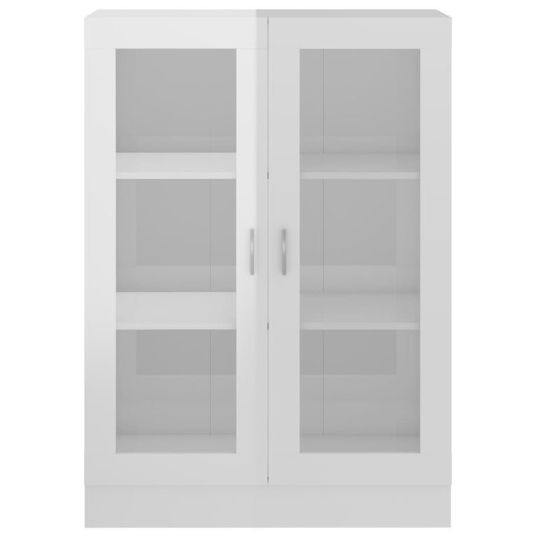 Vitrinekast 82,5x30,5x115 cm spaanplaat hoogglans wit MeubelReus