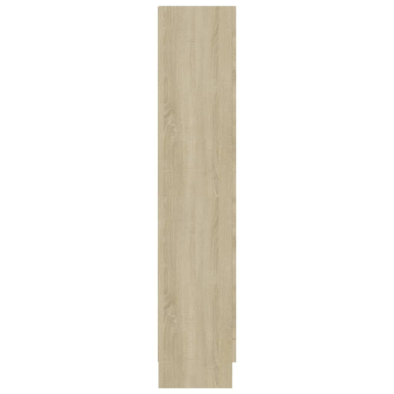 Vitrinekast 82,5x30,5x150 cm spaanplaat sonoma eikenkleurig MeubelReus
