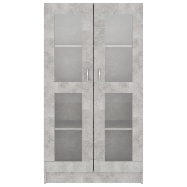 Vitrinekast 82,5x30,5x150 cm spaanplaat betongrijs MeubelReus