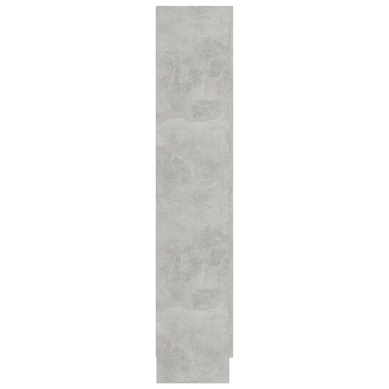 Vitrinekast 82,5x30,5x150 cm spaanplaat betongrijs MeubelReus