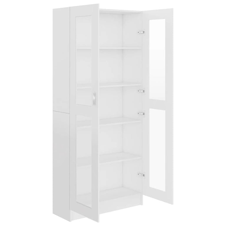 Vitrinekast 82,5x30,5x185,5 cm spaanplaat wit MeubelReus
