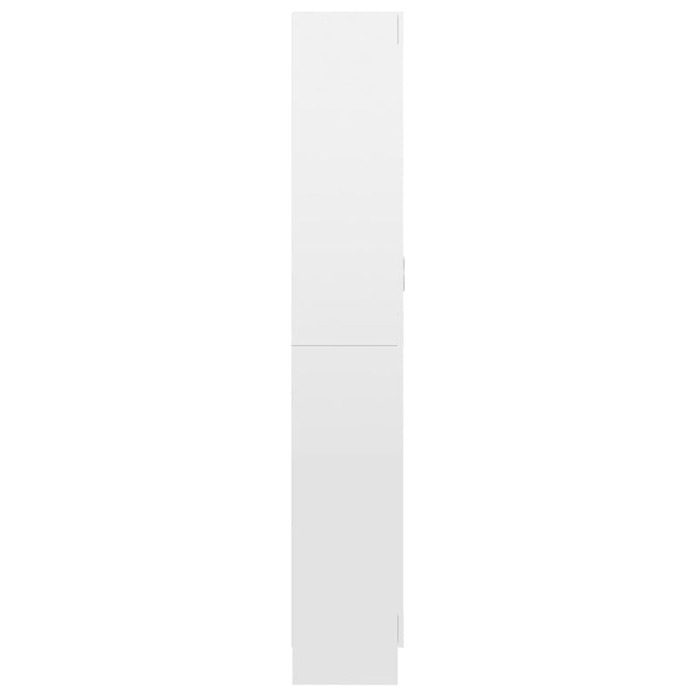 Vitrinekast 82,5x30,5x185,5 cm spaanplaat hoogglans wit MeubelReus