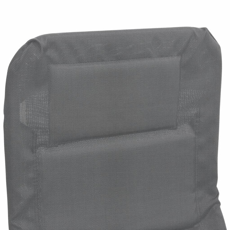 Ligbedden 2 st inklapbaar textileen en gepoedercoat staal grijs MeubelReus