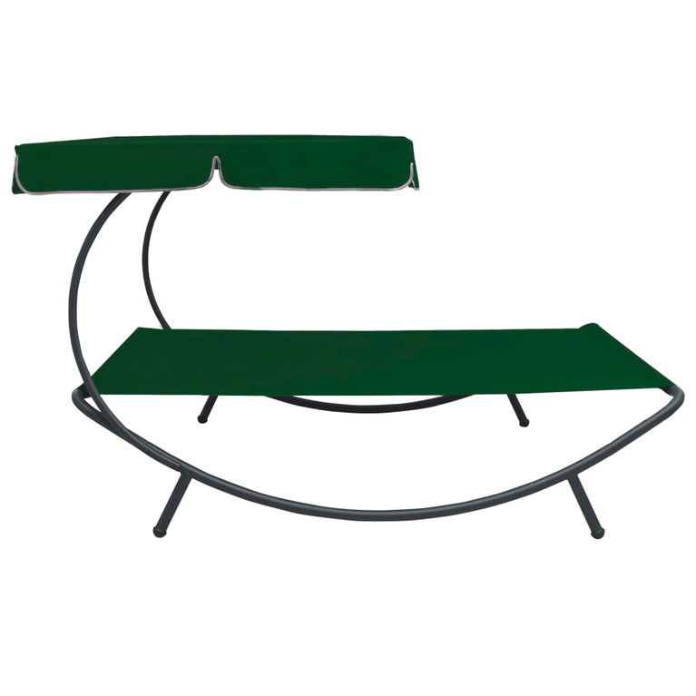Loungebed met luifel groen MeubelReus