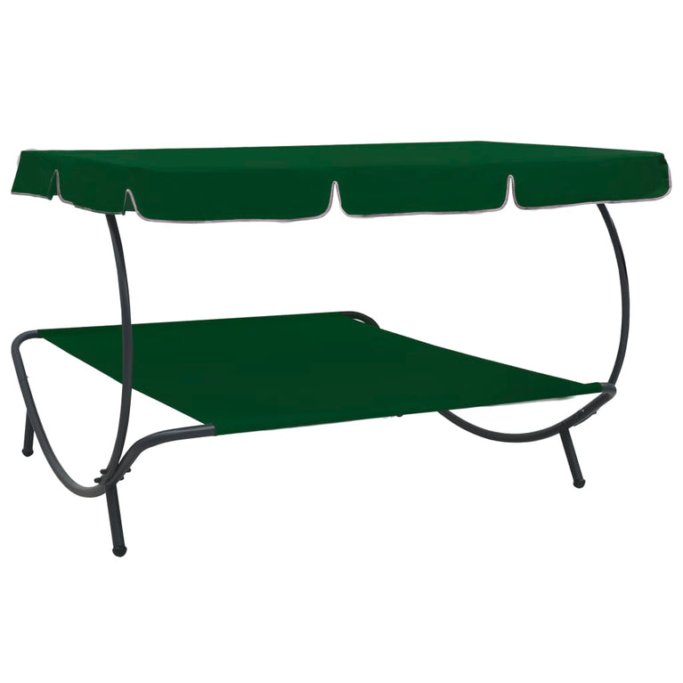 Loungebed met luifel groen MeubelReus