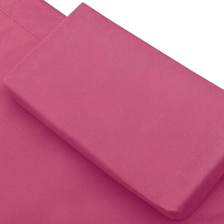Loungebed met luifel en kussen roze MeubelReus