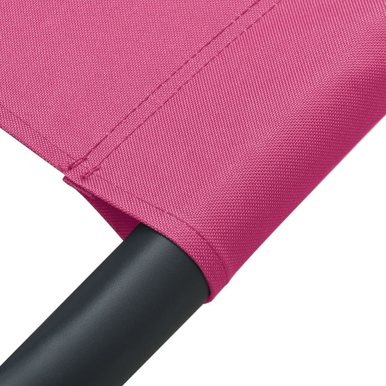 Loungebed met luifel en kussen roze MeubelReus