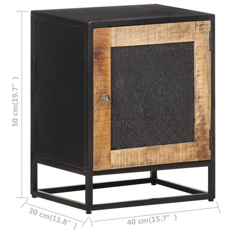 Nachtkastje 40x30x50 cm ruw mangohout MeubelReus