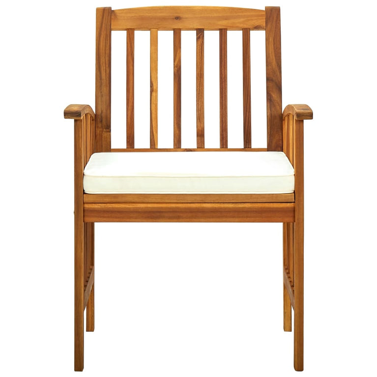 Tuinstoelen 2 st met kussens massief acaciahout MeubelReus