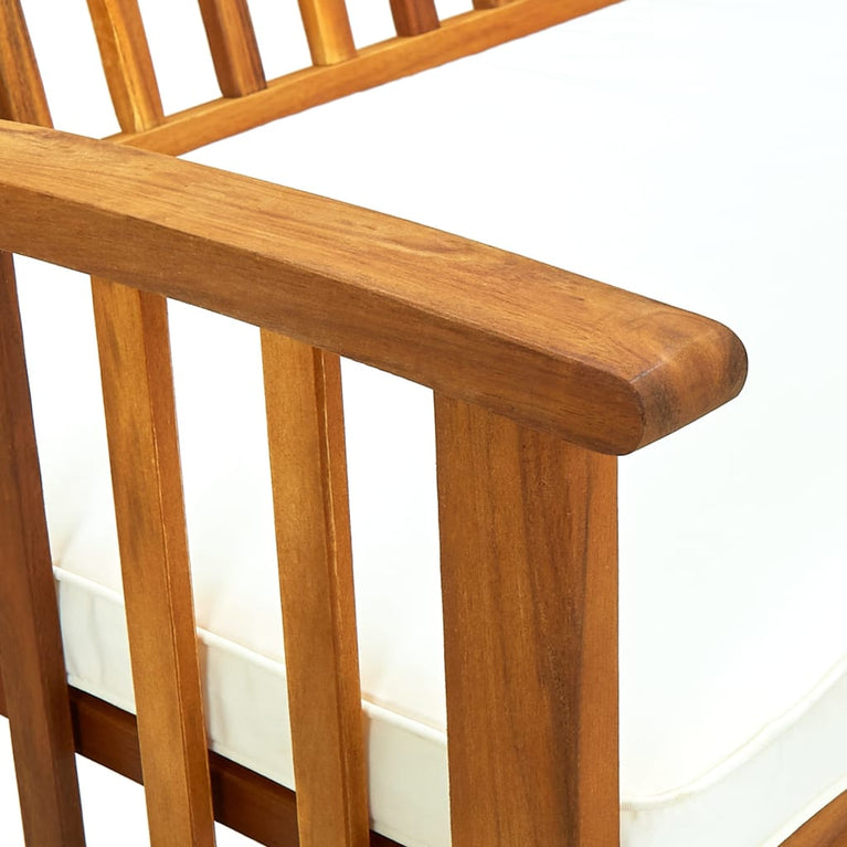 Tuinbank met kussen 147 cm massief acaciahout MeubelReus