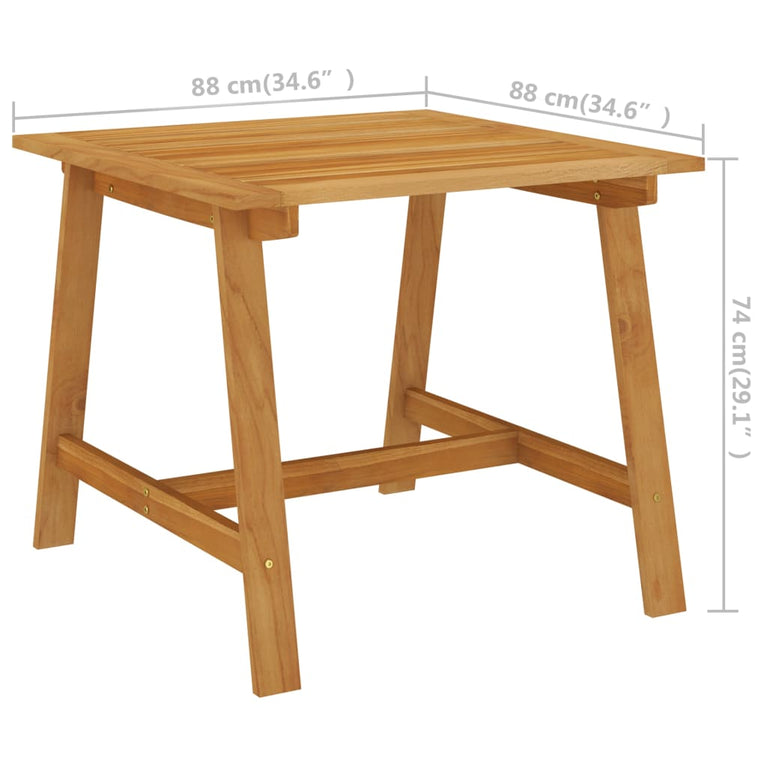 Tuintafel 88x88x74 cm massief acaciahout MeubelReus