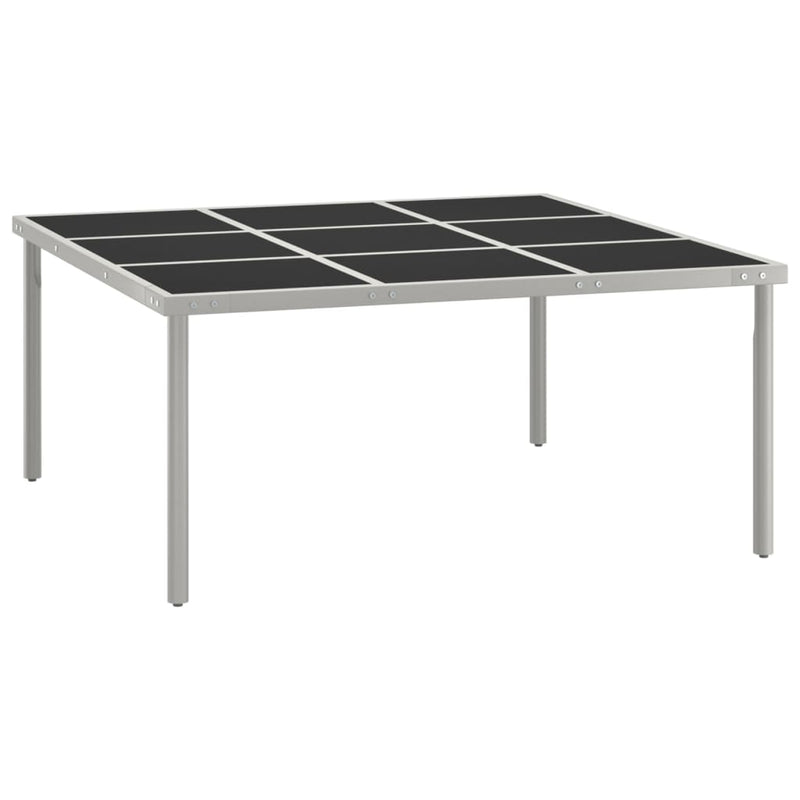 Tuintafel 170x170x74,5 cm glas en staal MeubelReus