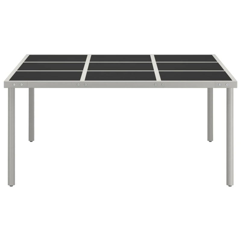 Tuintafel 170x170x74,5 cm glas en staal MeubelReus