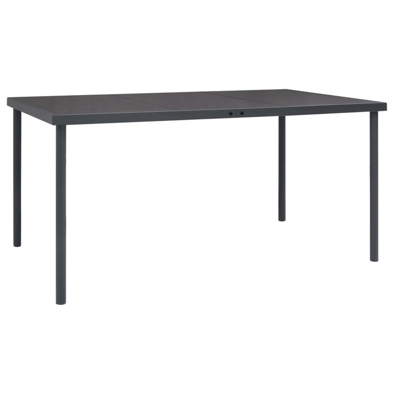 Tuintafel 150x90x74 cm staal antracietkleurig MeubelReus