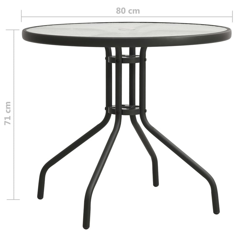 Bistrotafel Ø80x71 cm staal antracietkleurig MeubelReus