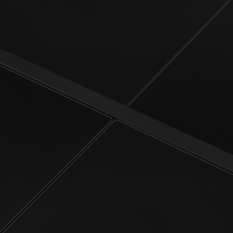 Tuintafel 130x130x72 cm staal en glas zwart MeubelReus