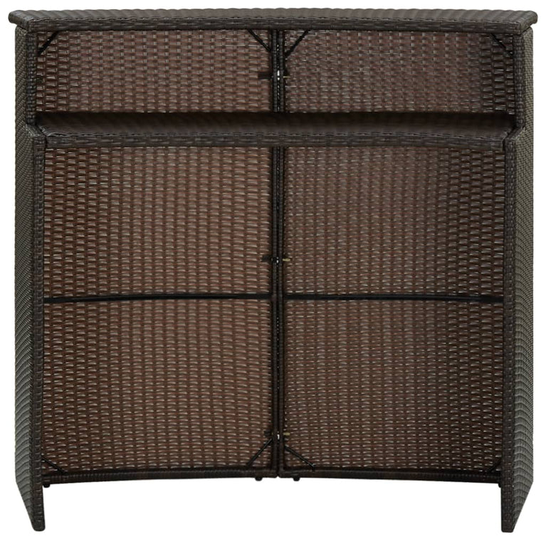 Tuinbartafel 120x55x110 cm poly rattan bruin MeubelReus