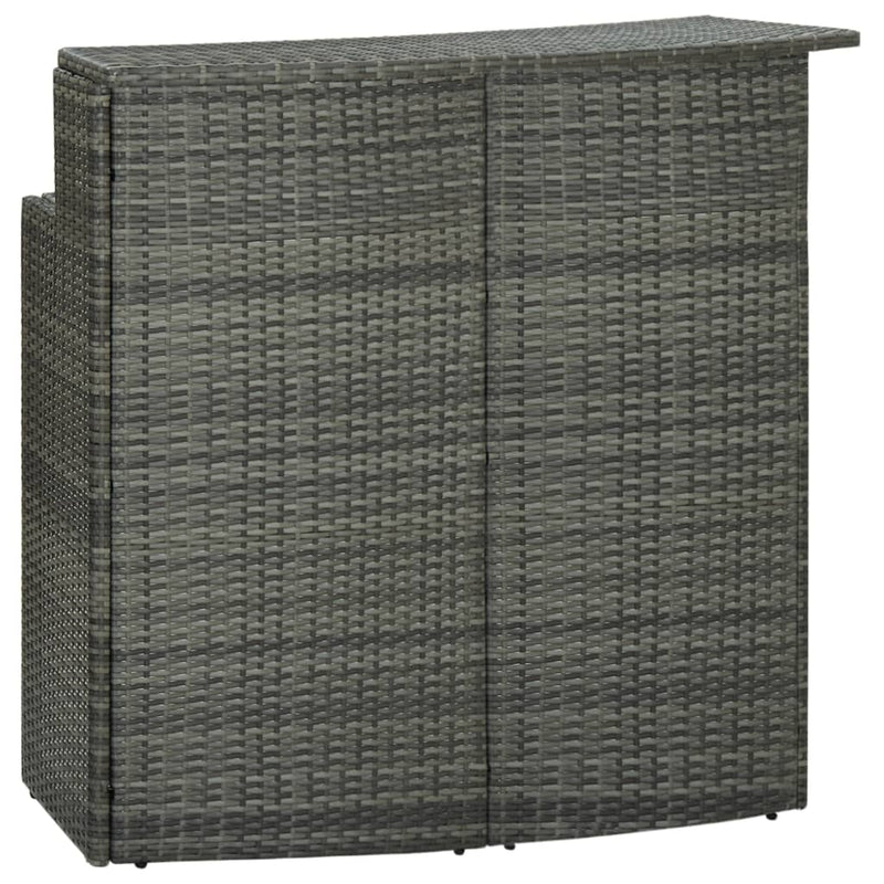 Tuinbartafel 120x55x110 cm poly rattan grijs MeubelReus