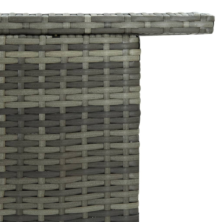 Tuinbartafel 120x55x110 cm poly rattan grijs MeubelReus