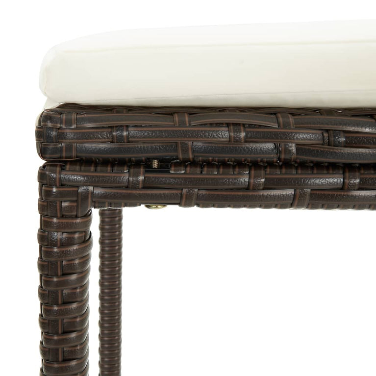 3-delige Barset poly rattan bruin MeubelReus