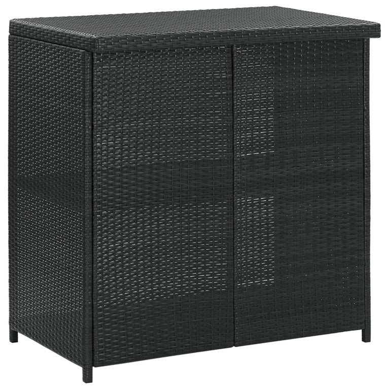 3-delige Barset poly rattan zwart MeubelReus