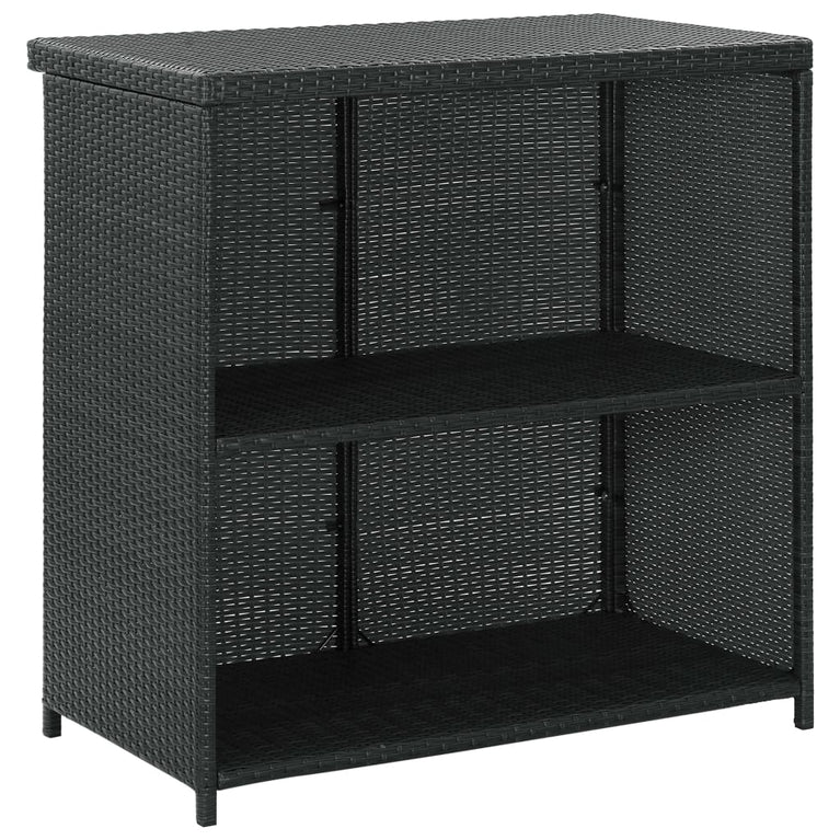 3-delige Barset poly rattan zwart MeubelReus